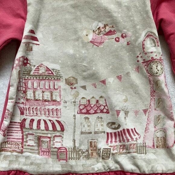 Mayoral Toddler Baby Dress 12M | Pink Village Print Long-Sleeved Ruffle GUC - Picture 16 of 16